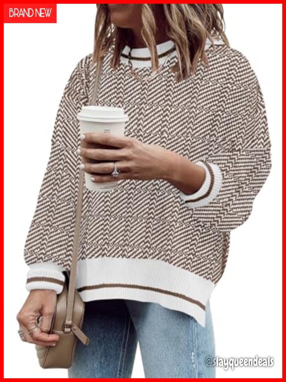 Womens Oversized Batwing Sleeve Cable Knit Pullover Sweater Crewneck Loose